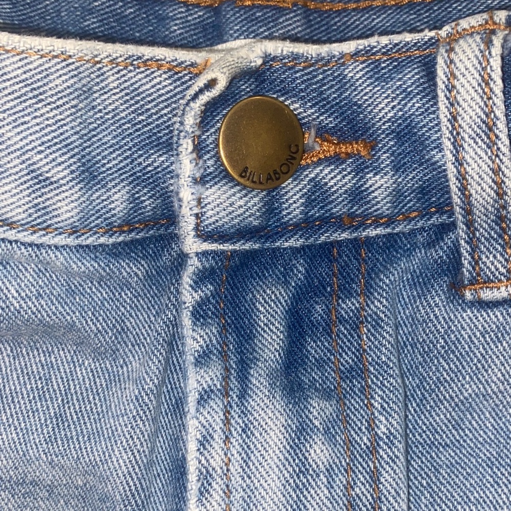 Billabong Light Blue Distressed Jean Shorts - Picture 5 of 6